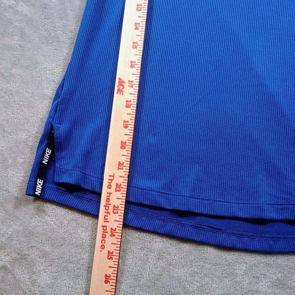 Nike‎ Girls Dri-FIT Training Shirt Blue Large Swoosh Graphic